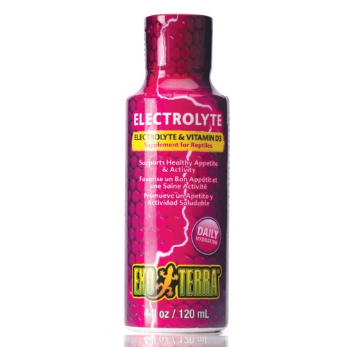 EXO TERRA Electrolyte & Vitamin D3 Supplement for Reptiles 4 fl oz / 64ml